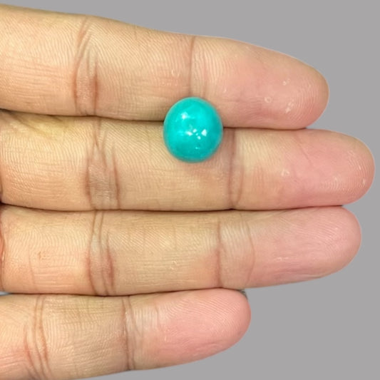 Turquoise Cabochons For Sale 6.96 Carats 12.6 x 11.3 x 7.9 mm in Oval
