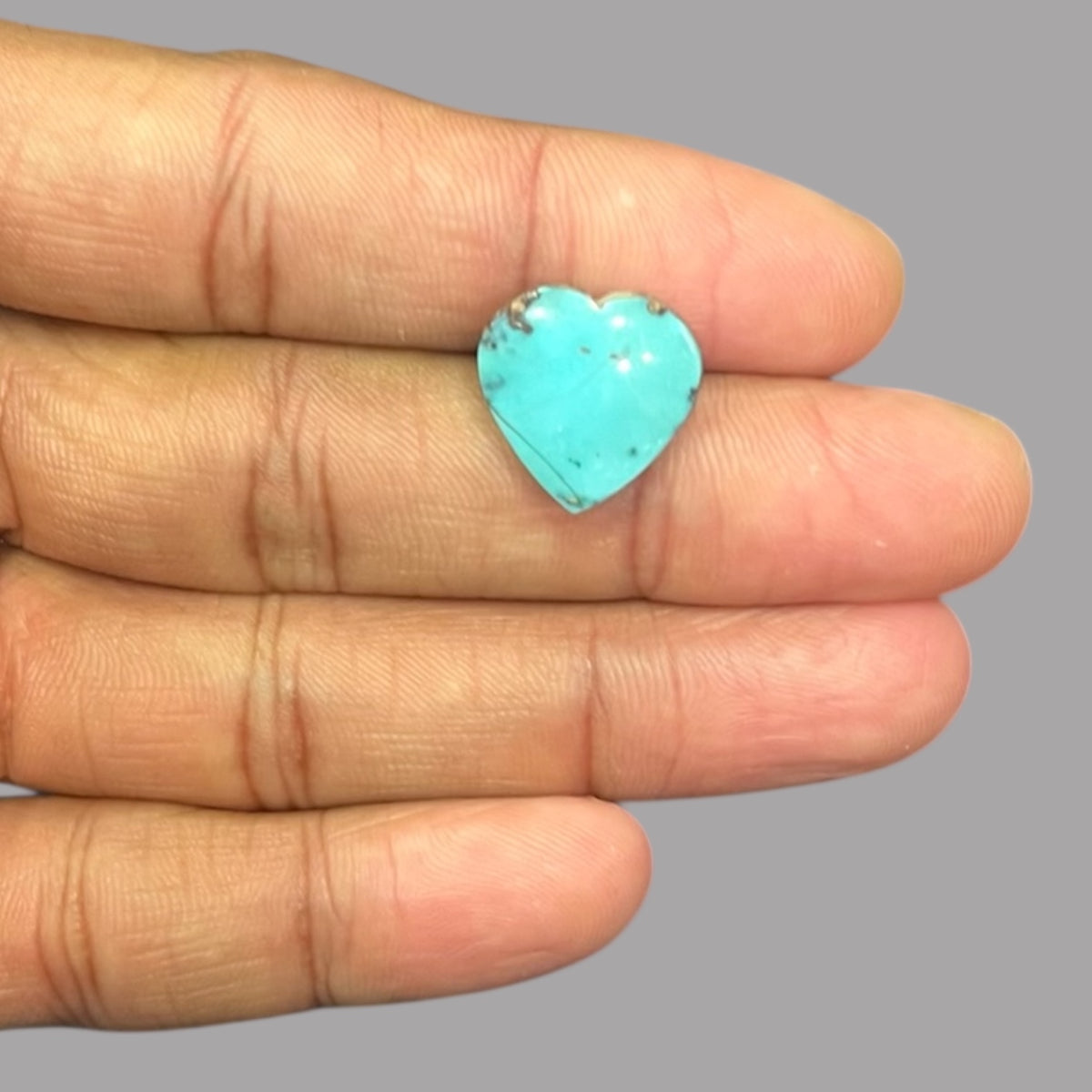 Turquoise Cabochons For Sale 9.75 Carats 15.5 x 15.4 x 7 mm in Heart