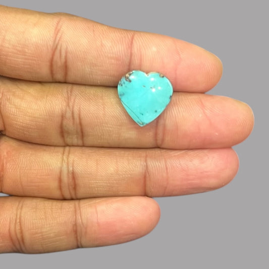 Turquoise Cabochons For Sale 9.75 Carats 15.5 x 15.4 x 7 mm in Heart