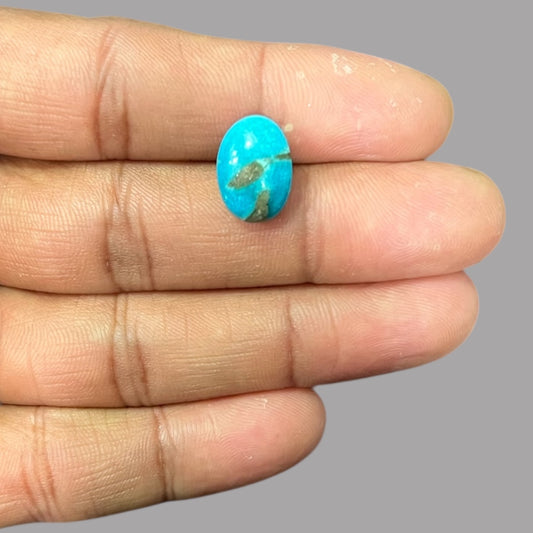 Turquoise Cabs For Sale 4.96 Carats 14.5 x 10.1 x 4.9 mm in Oval