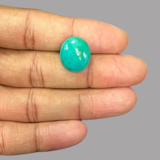Turquoise Crystal 10.61 Carats 16.7 x 14.4 x 6.5 mm in Oval