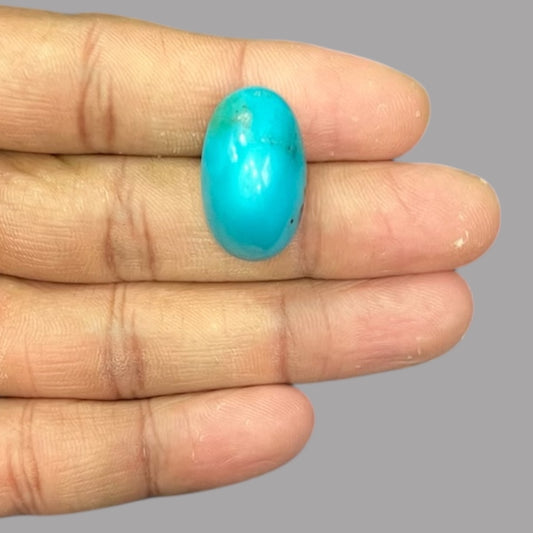 Turquoise Crystal 23.12 Carats 24.7 x 14.6 x 11.5 mm in Oval