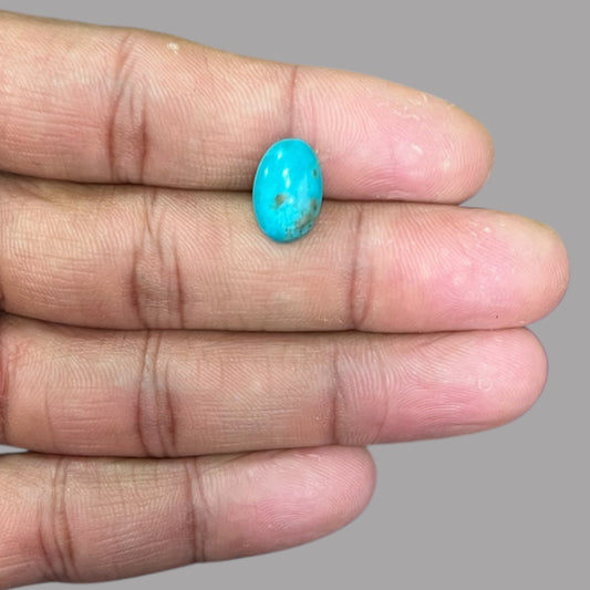 Turquoise Crystal 3.43 Carats 13 x 8.7 x 5.1 mm in Oval