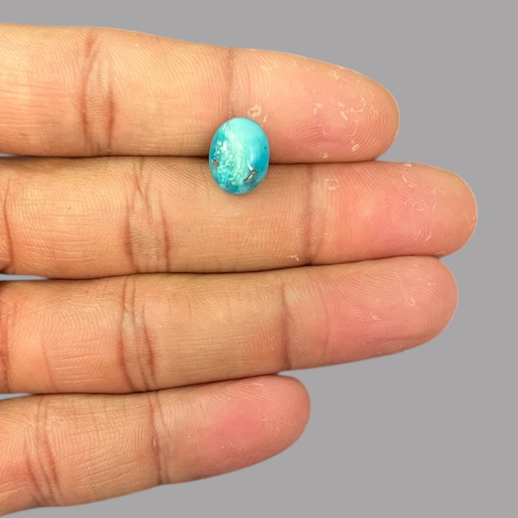 Turquoise Crystal 3.65 Carats 11.6 x 9.1 x 4.9 mm in Oval