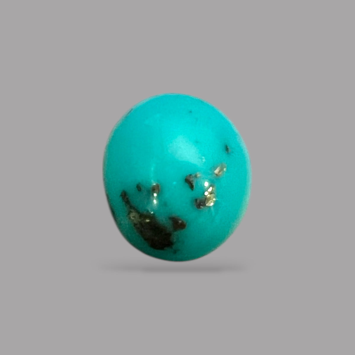 Turquoise Crystal 5.07 Carats 11.8 x 10.4 x 6.9 mm in Oval
