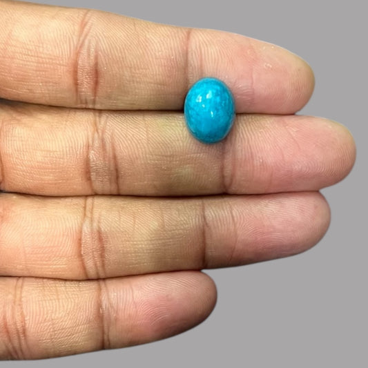 Turquoise Crystal 5.24 Carats 13.5 x 10.5 x 6 mm in Oval