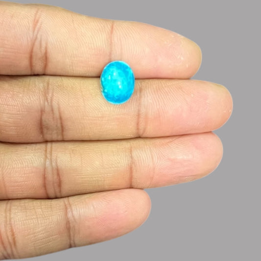 Turquoise For Sale 3.88 Carats 12 x 9.7 x 4.9 mm in Oval