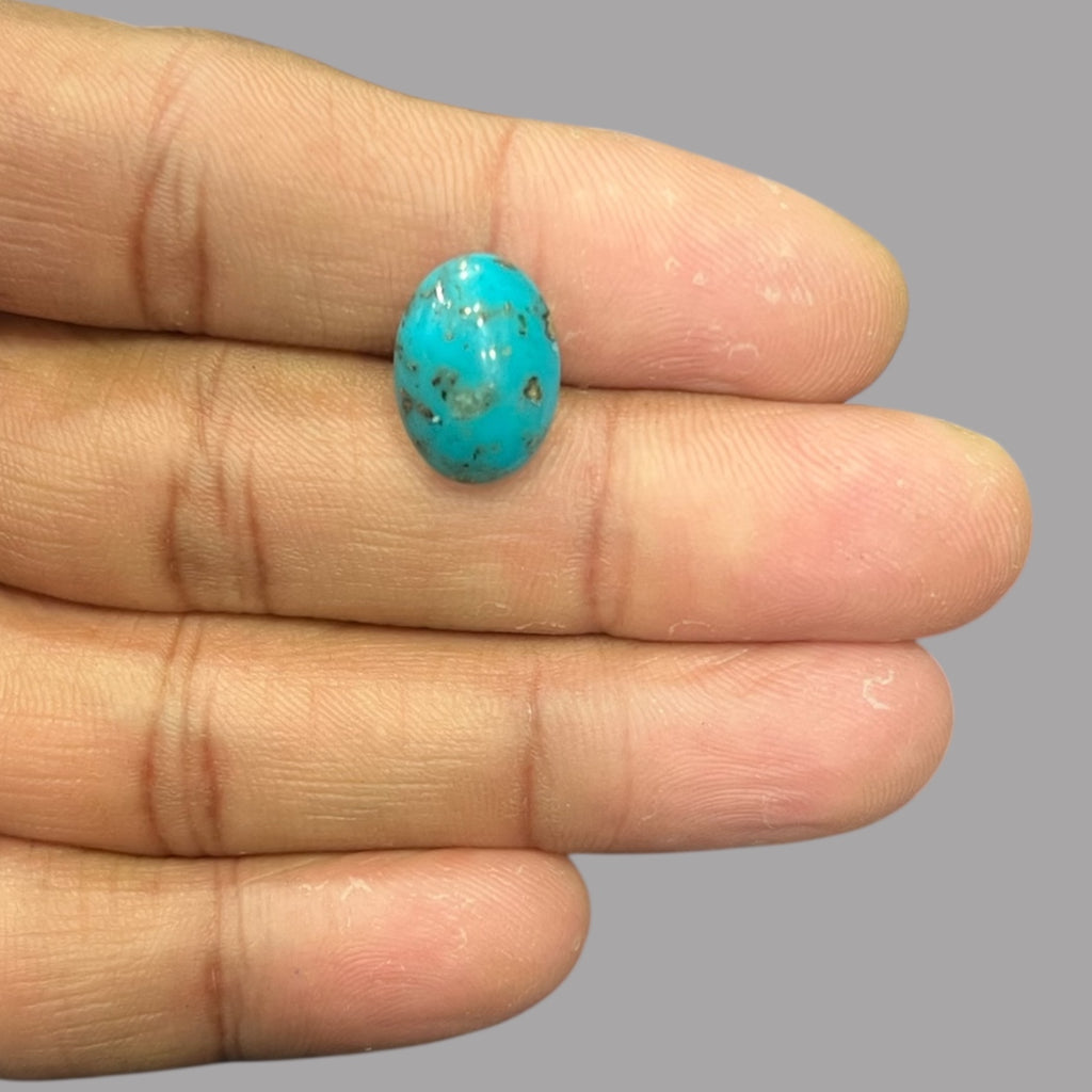 Turquoise For Sale 5.47 Carats 14.3 x 10.3 x 6 mm in Oval 
