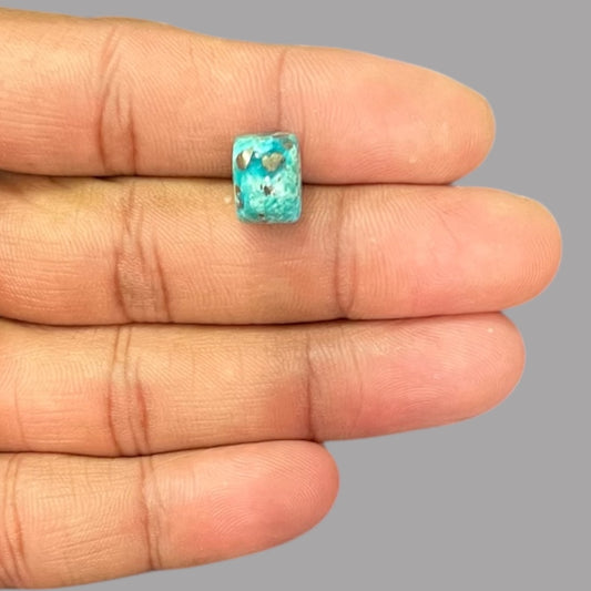 Turquoise For Sale 5.81 Carats 11.1 x 8.6 x 6.5 mm in Cushion