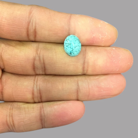 Turquoise Gems For Sale 4.02 Carats 11.7 x 9.5 x 5.6 mm in Oval