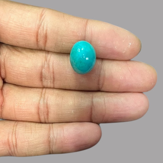 Turquoise Gemstone 11.11 Carats 15.6 x 12.2 x 9.7 mm in Oval