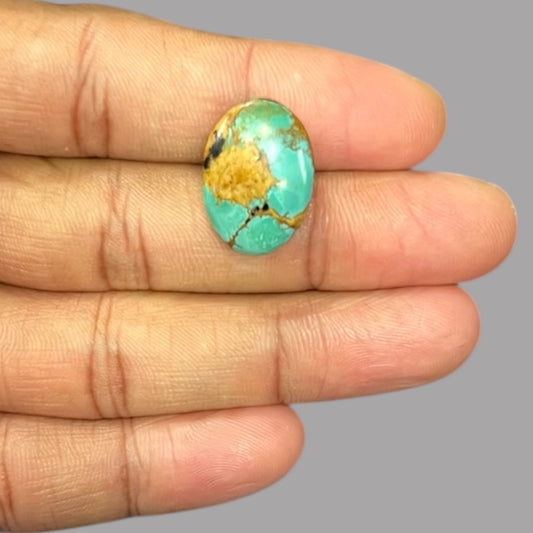 Turquoise Gemstone 13.41 Carats 20.5 x 14.4 x 6.7 mm in Oval
