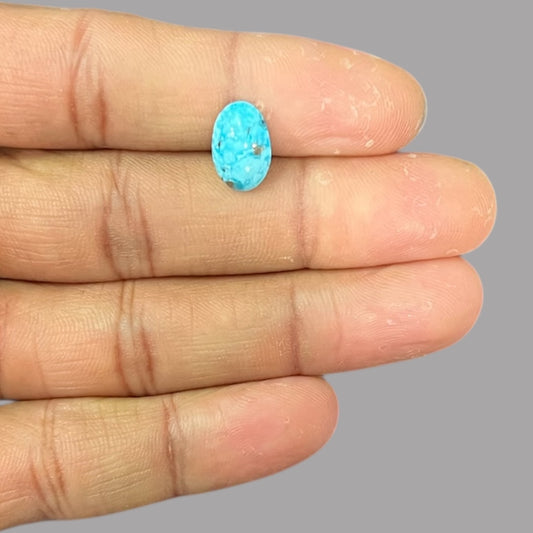 Turquoise Gemstone 3.74 Carats 12.5 x 8.3 x 5.1 mm in Oval