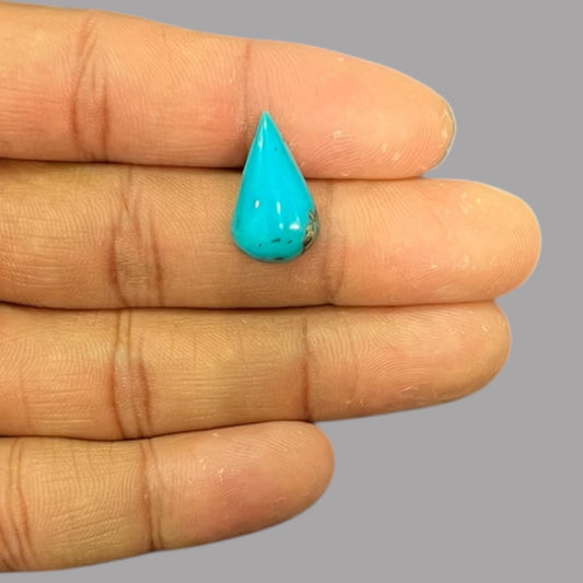 Turquoise Gemstone 4.39 Carats 19.7 x 11.5 x 3.8 mm in Pear