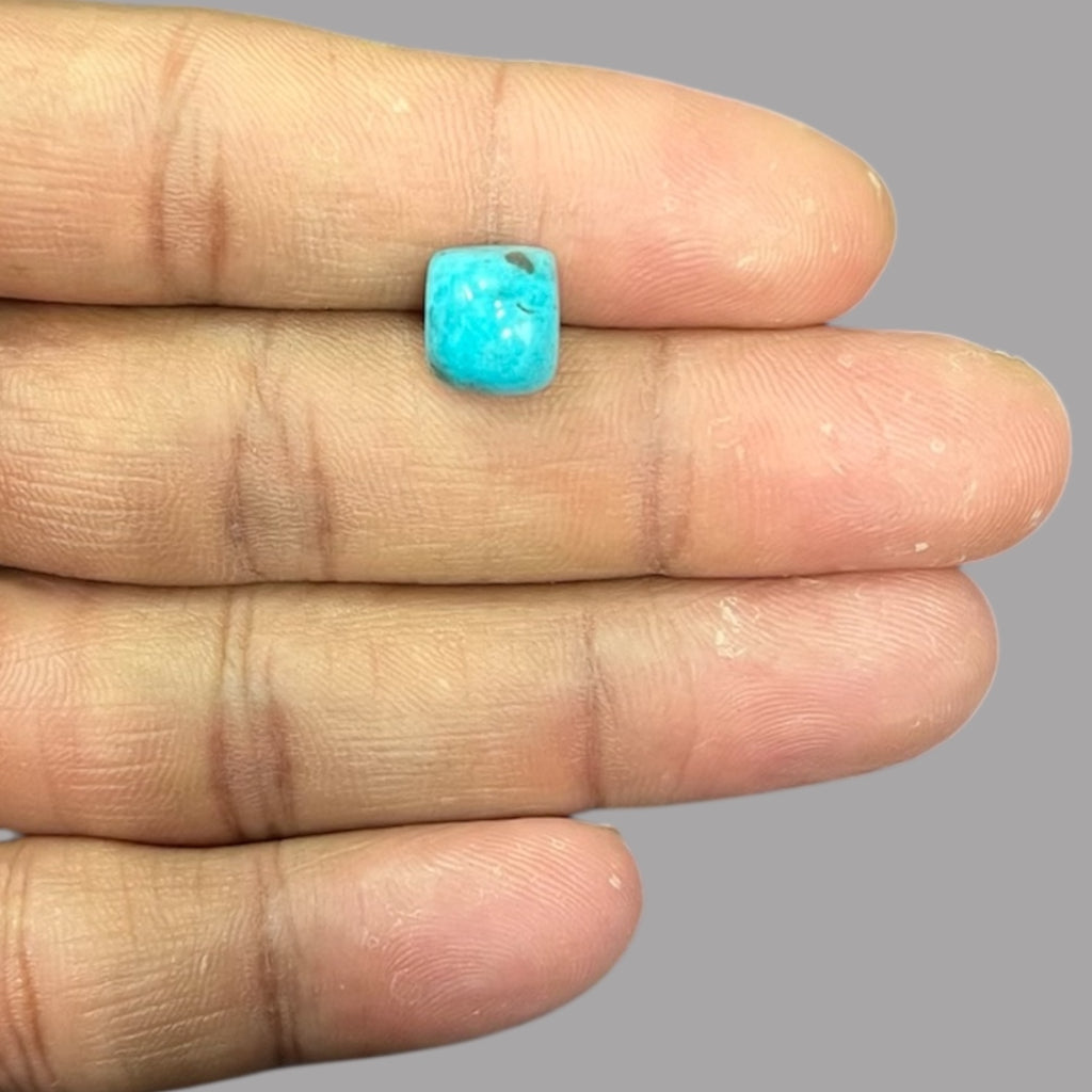 Turquoise Gemstone 5.01 Carats 9.5 x 8.9 x 7.1 mm in Cushion