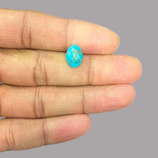 Turquoise Gemstone For Sale 3.26 Carats 11.6 x 8.6 x 5 mm in Oval