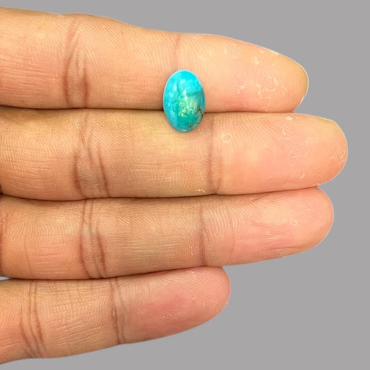 Turquoise Raw Stone For Sale 3.64 Carats 12.5 x 8.5 x 5.4 mm in Oval