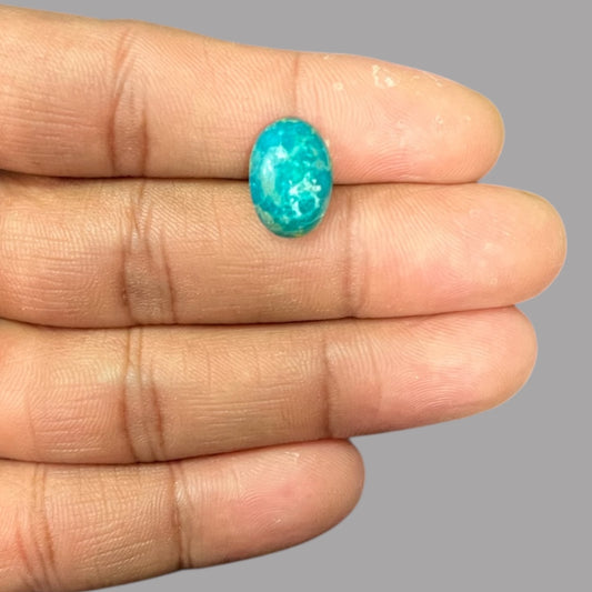 Turquoise Gemstone For Sale 5.33 Carats 14.7 x 10.2 x 5.1 mm in Oval