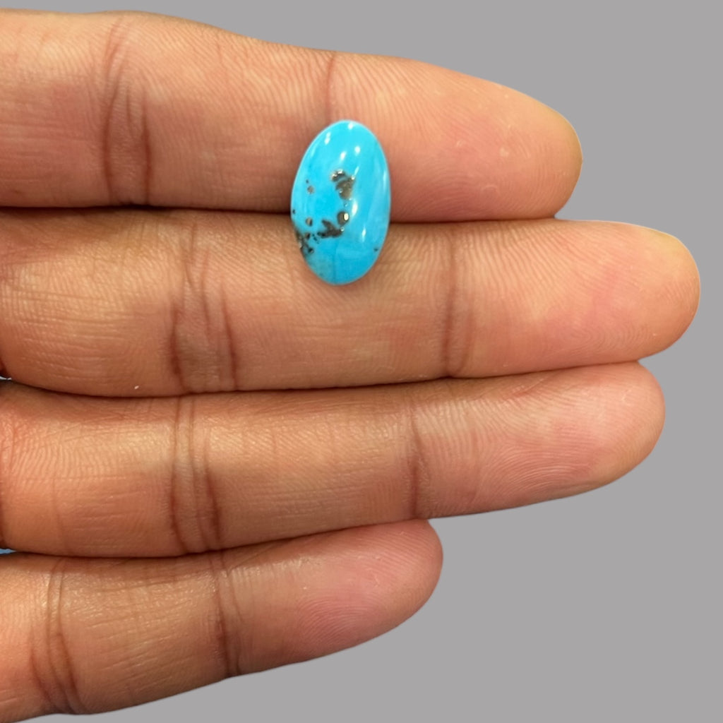 Turquoise Gemstone For Sale 5.91 Carats 15.9 x 9.7 x 4.4 mm in Oval