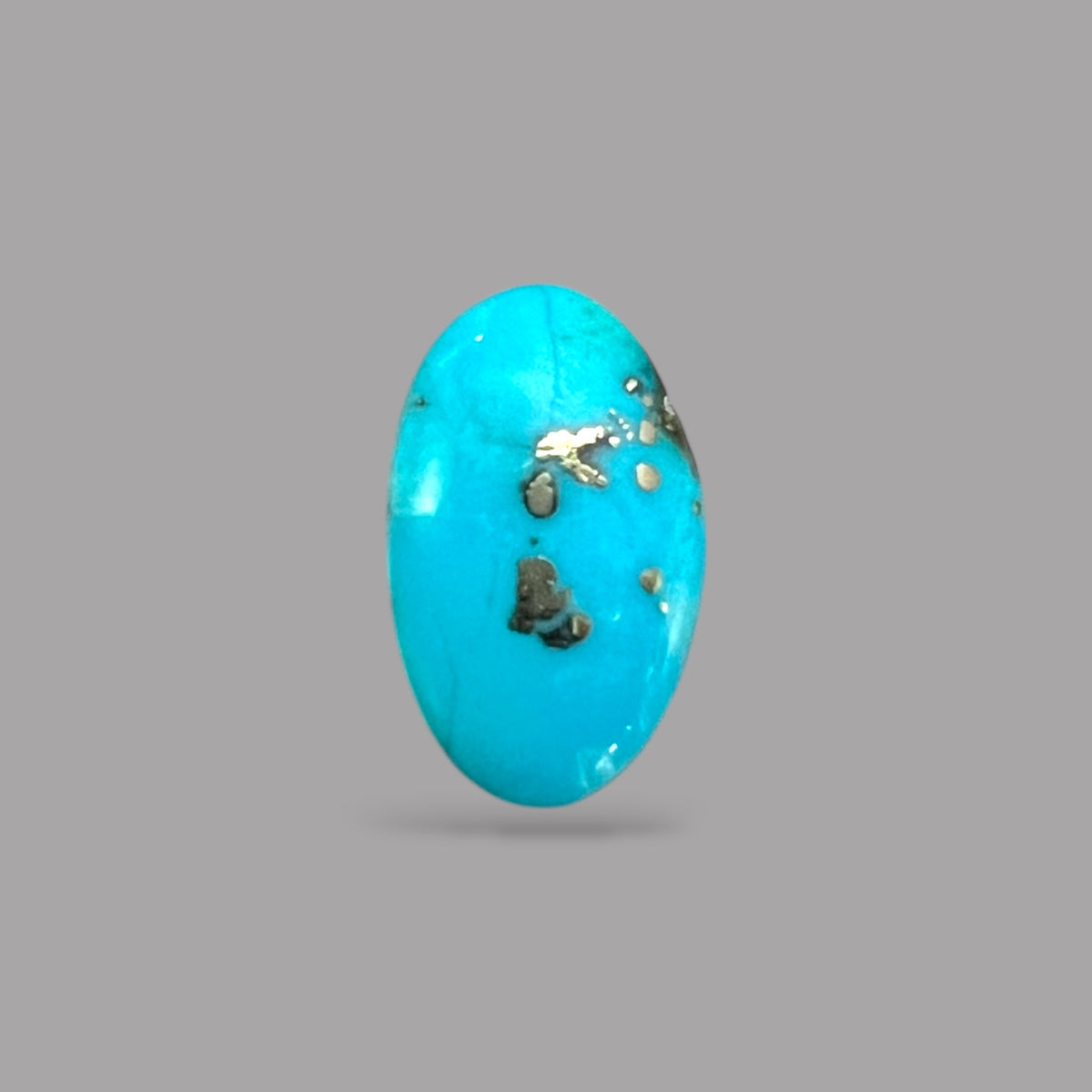 Turquoise Gemstone For Sale 5.91 Carats 15.9 x 9.7 x 4.4 mm in Oval