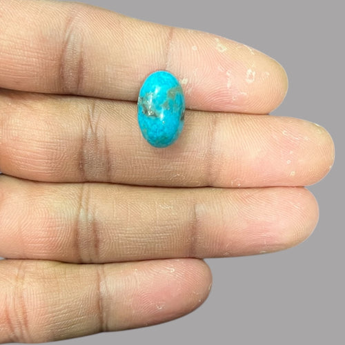 Turquoise Gemstone For Sale 7.10 Carats 16 x 10.1 x 6.5 mm in Oval