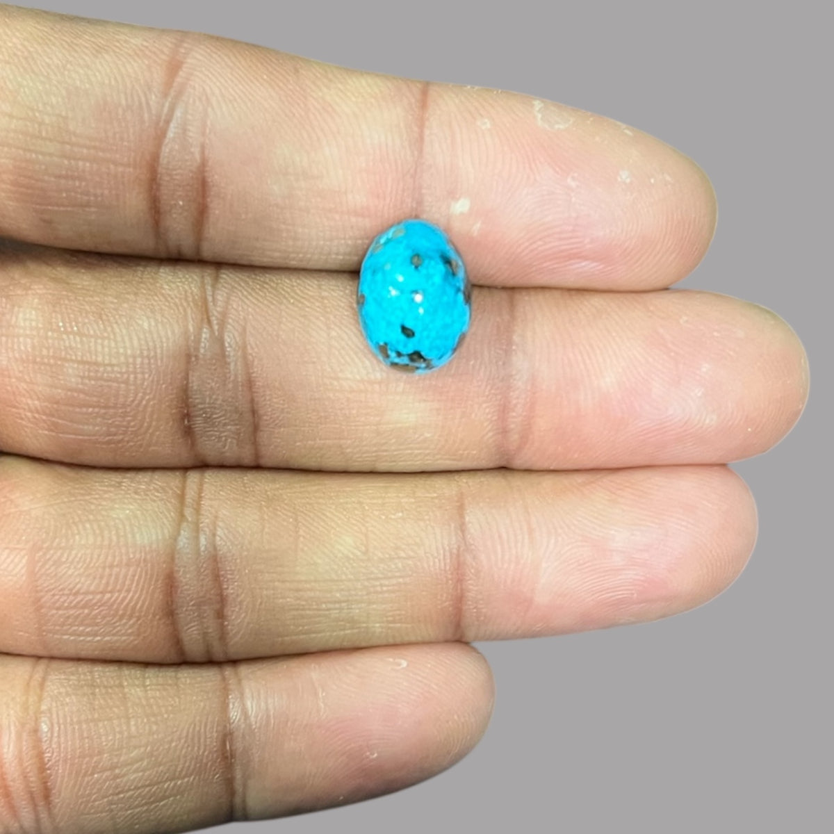Turquoise Gemstone For Sale 7.24 Carats 13.2 x 9.9 x 7.7 mm in Oval