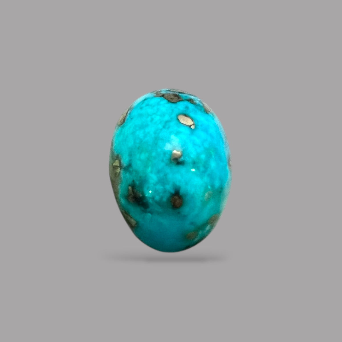 Turquoise Gemstone For Sale 7.24 Carats 13.2 x 9.9 x 7.7 mm in Oval