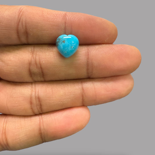 Turquoise Heart Cabochon 4.70 Carats 10.80 x 10.9 x 5.5 mm