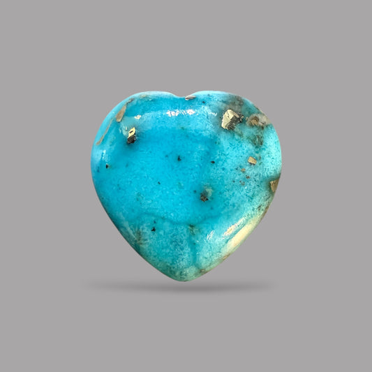 Turquoise Heart Cabochon 4.77 Carats 12.40 x 12.40 x 4.30 mm
