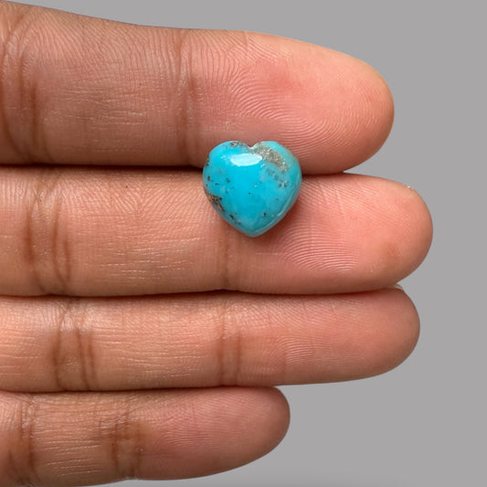 Turquoise Heart Cabochon 5.08 Carats 11.85 x 12 x 5.8 mm