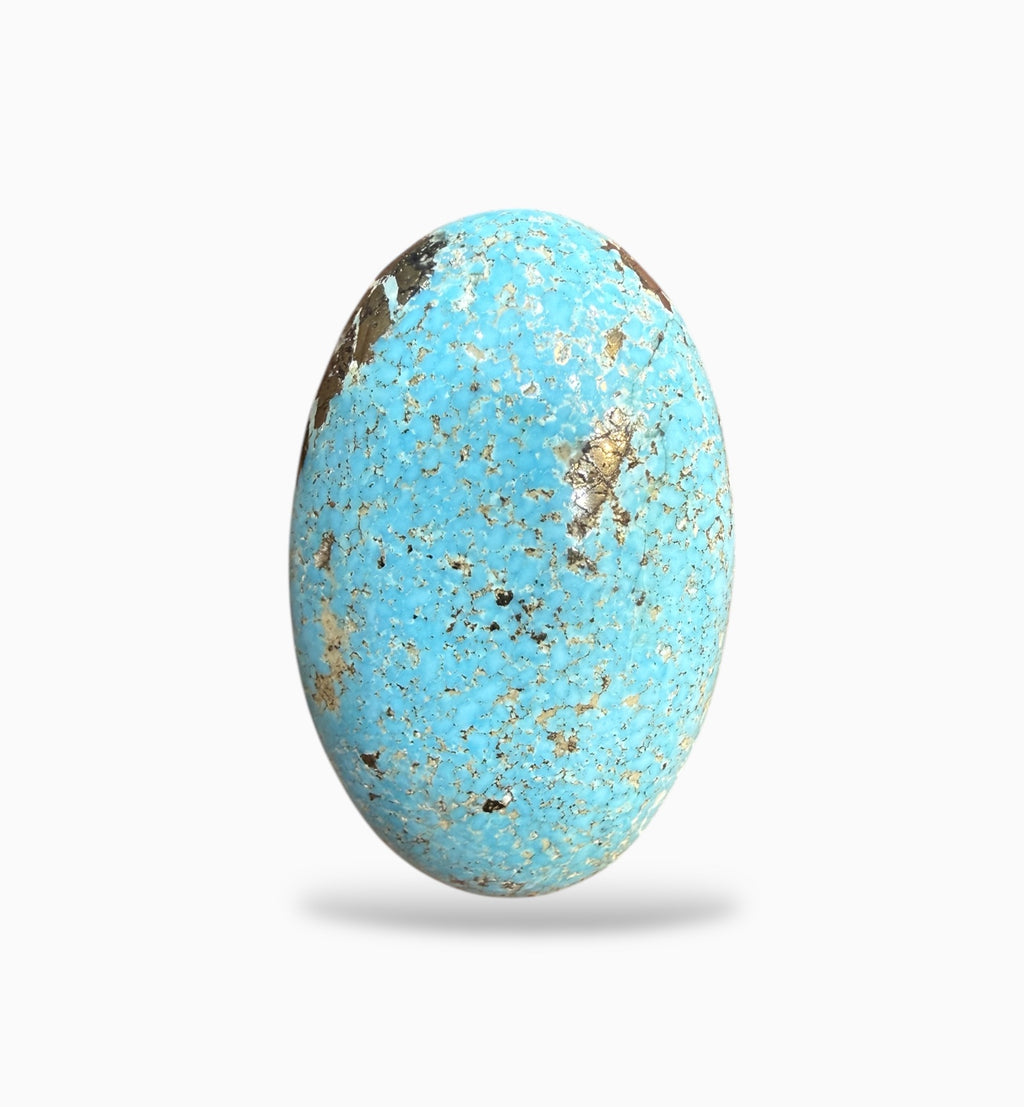 Turquoise Oval Cabochon Stone (Feroza) 45.64 Carats 37x20 mm