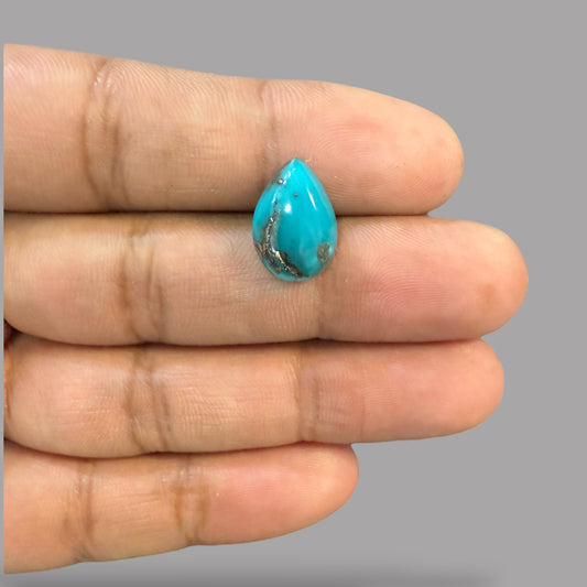 Turquoise Pear Cabochon 4.74 Carats From Iran