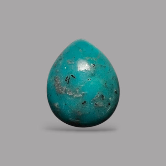 Turquoise Stones for Sale Pear Cabochon 5.74 Carats 13.8 x 11.2 x 5.6 mm From Iran