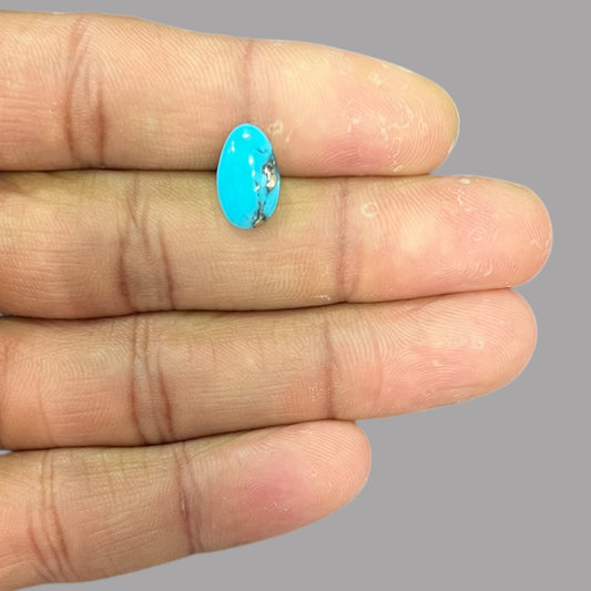 Turquoise Pieces For Sale 3.82 Carats 12.8 x 7.8 x 4.2 mm in Oval