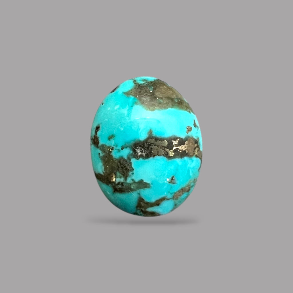 Turquoise Raw Stone For Sale 5.82 Carats 14.5 x 11.5 x 4.6 mm in Oval