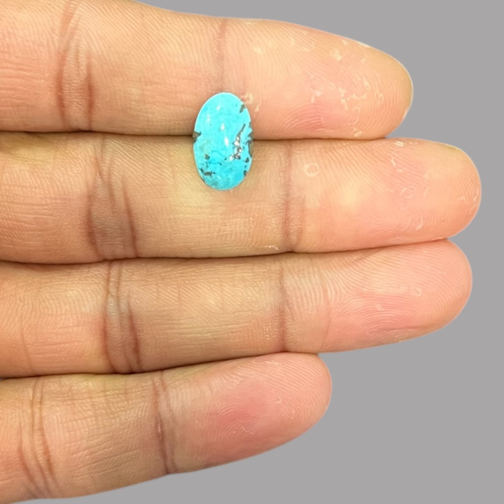 Turquoise Rock For Sale 4.35 Carats 13.3 x 8.4 x 4.3 mm in Oval