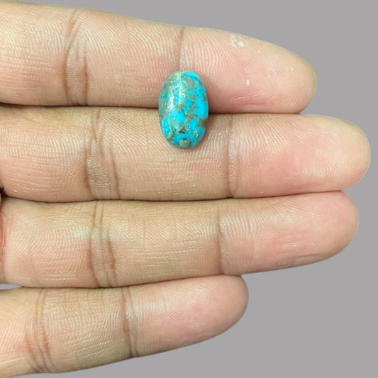 Turquoise Rock For Sale 5.75 Carats 15 x 9.7 x 5.5 mm in Oval 