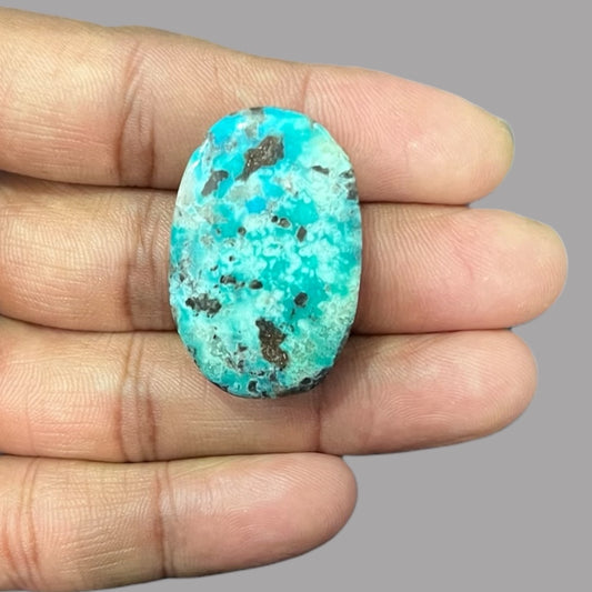 Turquoise Stone 57.29 Carats 35.74 x 23 x 9.6 mm in Oval