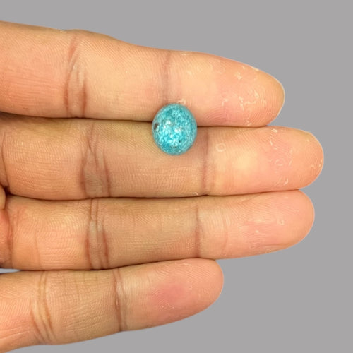Turquoise Stone 6.40 Carats 11.6 x 10.2 x 7.6 mm in Oval