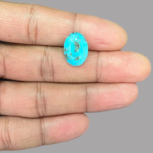 Turquoise Stone 7.07 Carats 16.3 x 11.7 x 5.2 mm in Oval