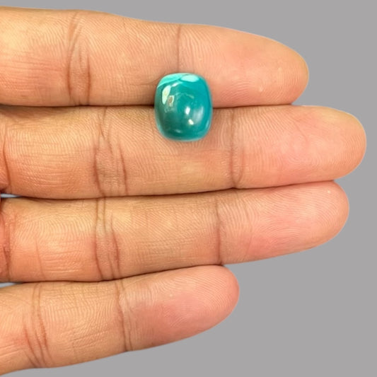 Turquoise Stone 7.65 Carats 13.8 x 11.8 x 5.5 mm in Cushion