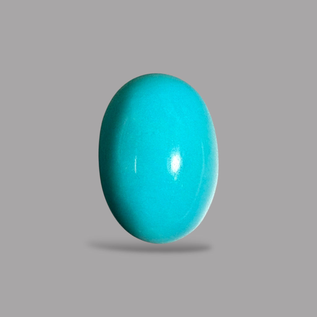 Arizona Turquoise Stone Oval Cabochon 10.74 Carats 17.1 x 14.2 x 6.5 mm
