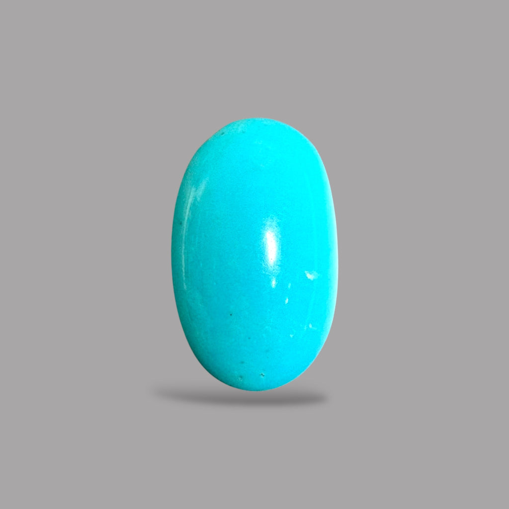 Arizona Turquoise Stone Oval Cabochon 12.93 Carats 18.2 x 11.2 x 9.9 mm