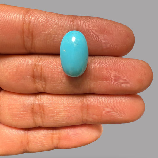 Arizona Turquoise Stone Oval Cabochon 12.93 Carats 18.2 x 11.2 x 9.9 mm