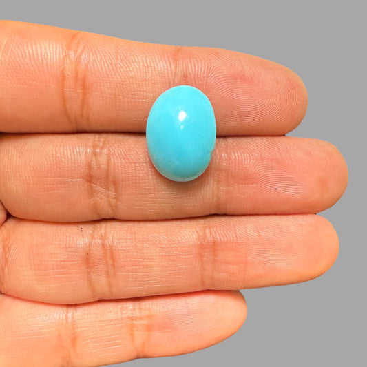 Arizona Turquoise Stone Oval Cabochon 13.10 Carats 16.7 x 13.6 x 8.7 mm