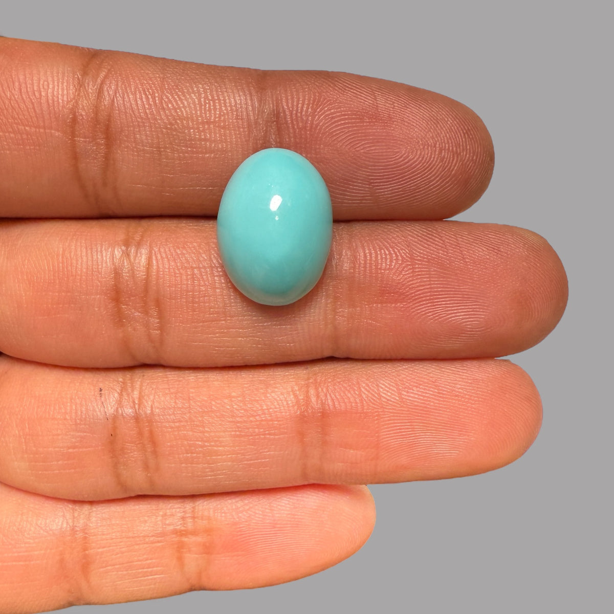 Arizona Turquoise Stone Oval Cabochon 13.29 Carats & Size 17.1 x 12.8 x 9.2 mm