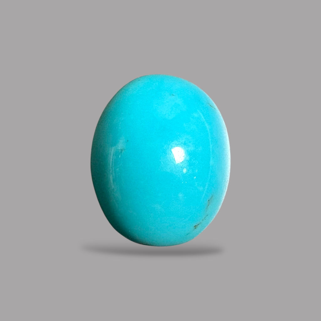 Arizona Turquoise Stone Oval Cabochon 6.76 Carats 12.8 x 10.5 x 7.7 mm From Arizona