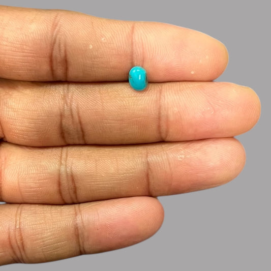 Turquoise Stones For Sale 0.62 Carats 6.9 x 5.2 x 2.8 mm in oval