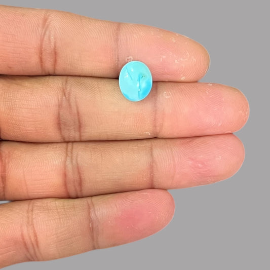 Turquoise Stones For Sale 3.38 Carats 11.4 x 9.4 x 4.2 mm in Oval