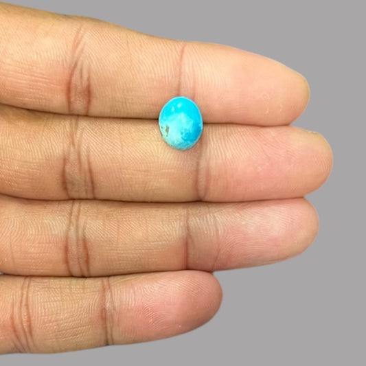 Turquoise Stones For Sale 3.51 Carats 10.9 x 9 x 5.5 mm in oval